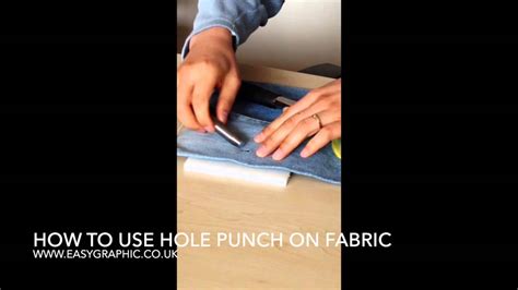 how to set holes on fabric